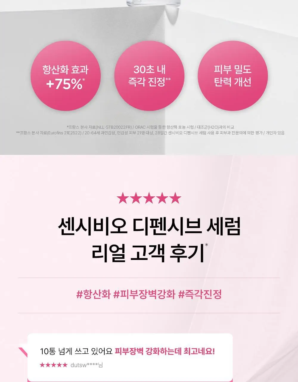 [정품증정]바이오더마 센시비오 디펜시브 세럼 30ml 기획(+센시비오 디펜시브 40ml 증정) 상세페이지 6